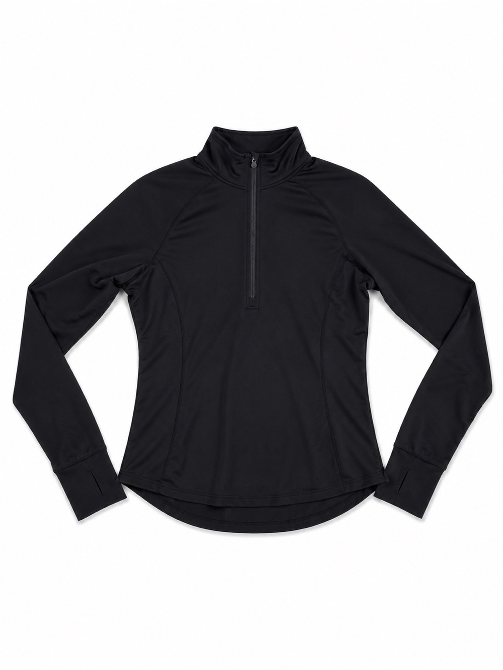 Apana Black Long-Sleeve Half-Zip Active Top